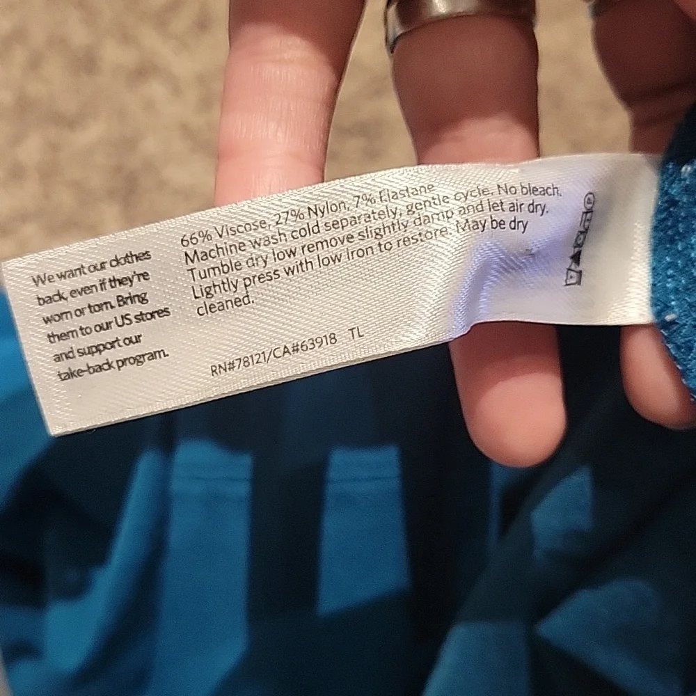 Eileen Fisher Tunic Top Teal XL Longline Career Classic Short Sleeve Transitiona - Picture 10 of 11